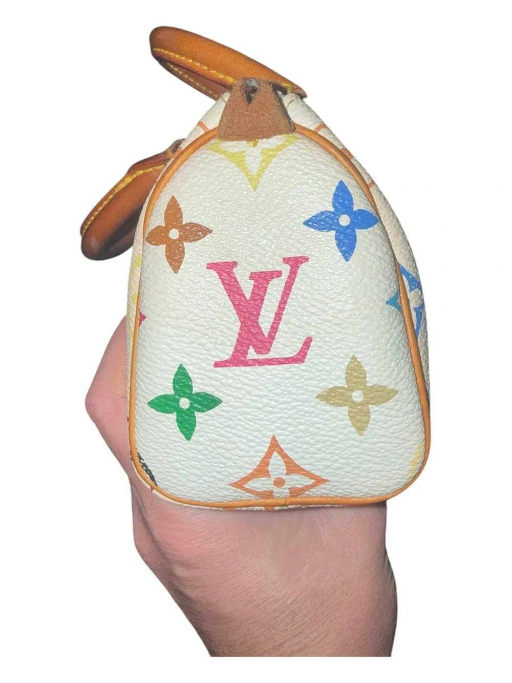 Louis Vuitton x Takashi Murakami Multicolore Mini Speedy HL Blanc